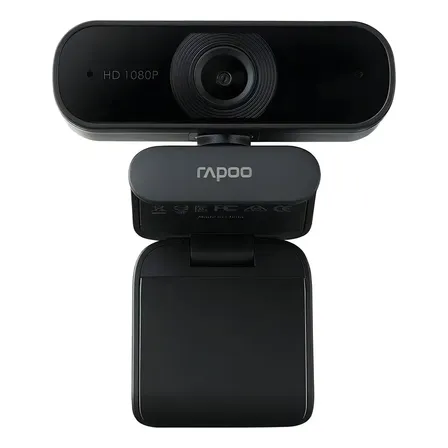 Webcam Rapoo C260 Full Hd 1080p Gran Angular 95° Micrófono Negro