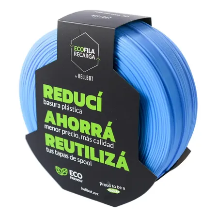 Filamento Recarga Pla Lock Hellbot Ecofila V2 1kg Color Celeste
