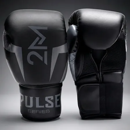 Guantes De Boxeo 16 Oz Profesionales Reforzados Negro