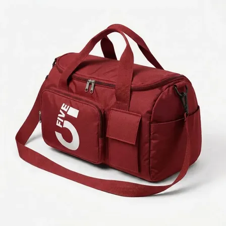 Bolso Deportivo Gym Viaje Entrenamiento Urbano De Mano Bordó Five