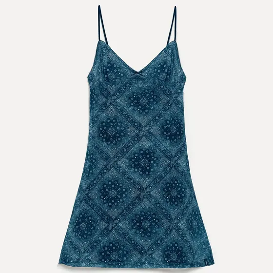 Vestido Paisley Corto De Microtul Mujer 47 Street