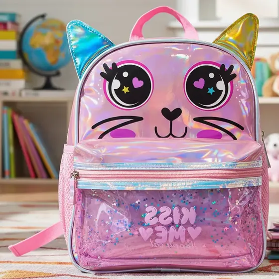 Mochila T-go Escolar Niñas 7l Jardín Unicornio Lentejuelas