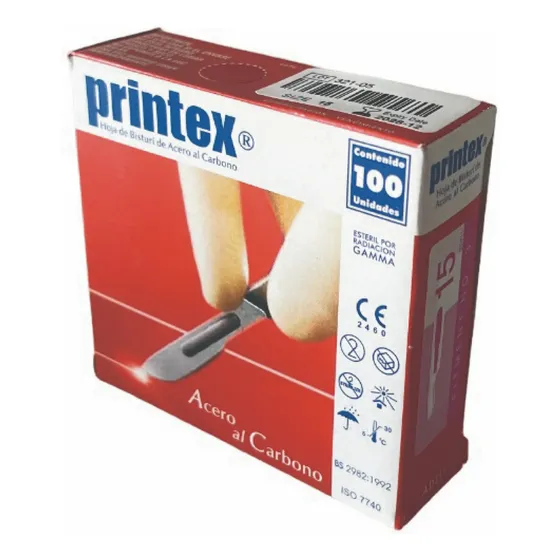 Hojas De Bisturí Printex Número 15 Caja X 100 Un.