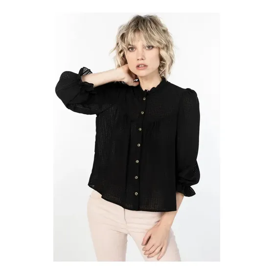 Blusa Con Frunces En El Cuello Vitoria Mujer Asterisco