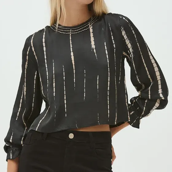 Blusa Asha Ruffled De Viscosa Estampada Mujer Sweet