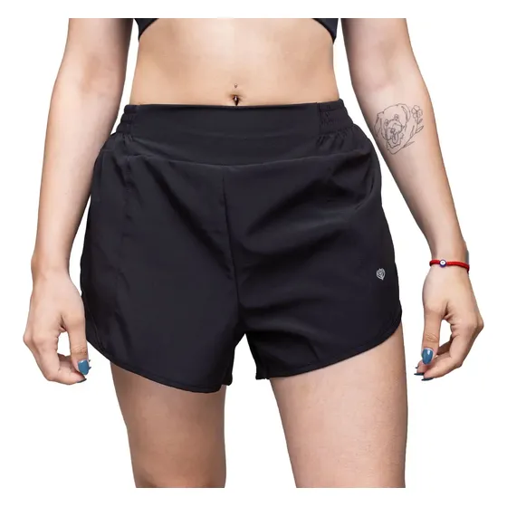 Short Team Gear Training Silber Plano C/ Elastico Mujer - Ne