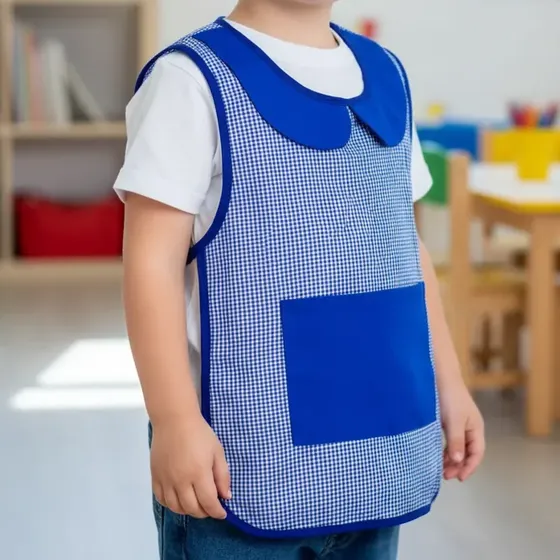 Poncho Pechera Jardin Niño Niña Cuadrille Colegio Escolar