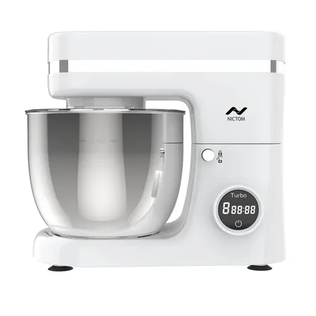 Batidora Planetaria Digital Nictom Bowl 5lts 8 Velocidades Turbo Blanco