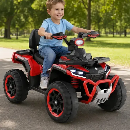 Cuatriciclo Eléctrico 12v 4x4 Infantil 4motores Luces So