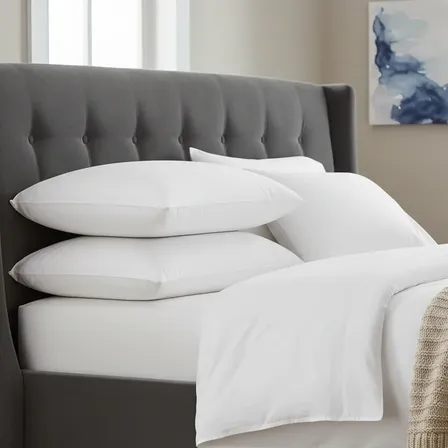 Combo X4 Almohadas Hoteleras 70x40 Vellón Premium Hotel Blanco