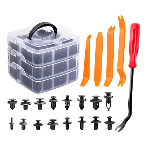 Kit 630 Ganchos Grampas Clips Tapizado Carroceria Vehiculos