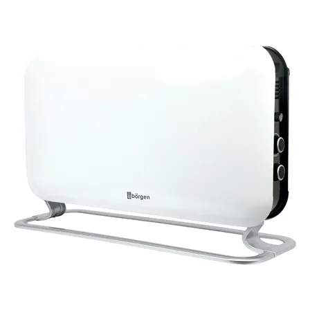 Estufa Calefactor Eléctrico Analógico Borgen 2000 W Forzador Blanco