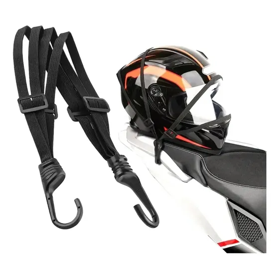 Correa Elástica De 90 Cm Con Ganchos Para Casco De Moto