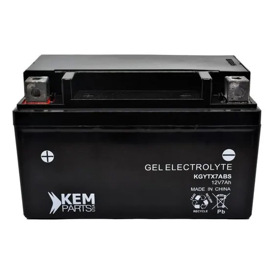 Bateria De Moto Kem Parts Gel Ytx7abs Medida 151x87x94 Mm