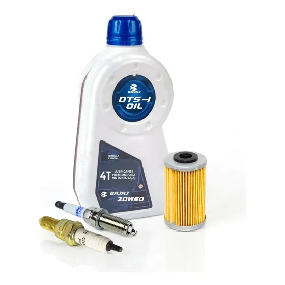 Kit Service Rouser 200 Aceite + Filtro Aceite + Bujias Bajaj