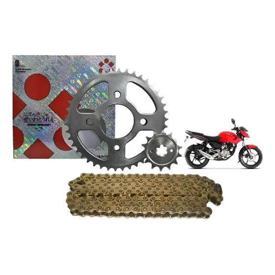 Kit Transmision Choho Rouser Ns 150 160 Cadena Dorada Coyote