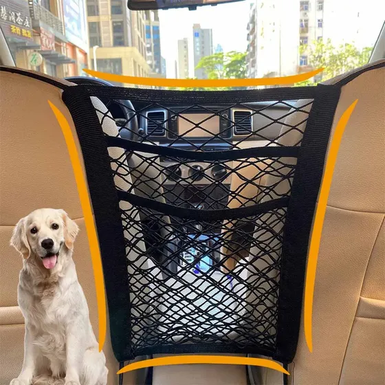 Red De Separacion Almacenamiento Para Asiento Auto Mascotas