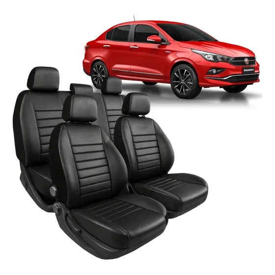 Funda Cubre Asiento Cuero Acolchado Fiat Cronos A. T. Entero