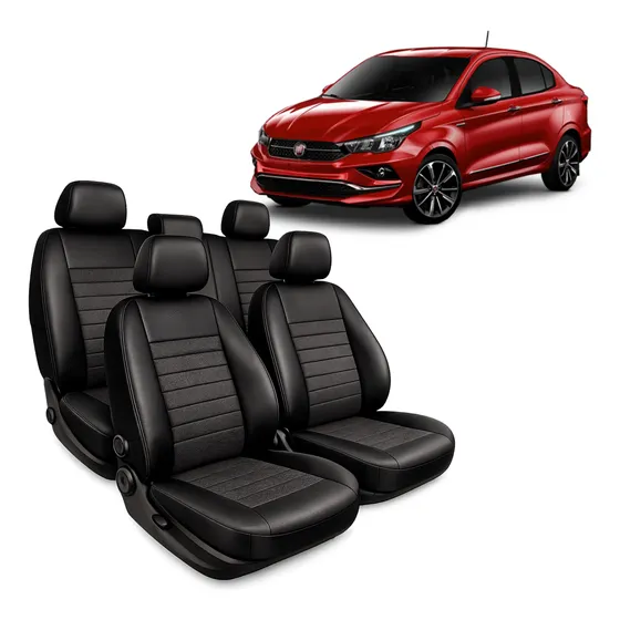 Funda Cubre Asiento Cuero Tela Bastonada Fiat Cronos 1.3 Drv