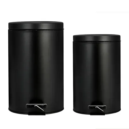 Set Tachos De Basura Nictom 12 Lts Y 3 Lts Negro Cestos Residuos