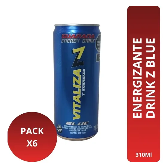 Energizante Drink Z Blue 310ml Frutos Del Bosque Pack X6 Un