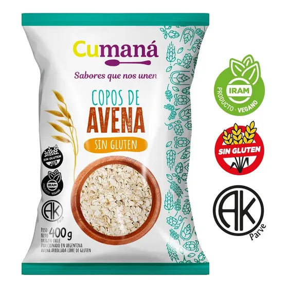 Avena En Copos Cumana X 400 G Libre De Gluten