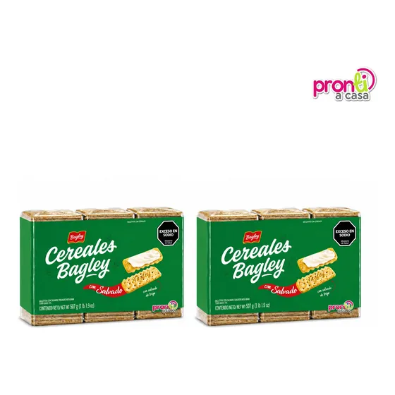 Galletitas Cereales Bagley Salvado X 507 Gr - Pack X 2