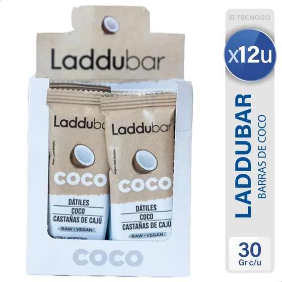 Laddubar Coco Vegana 30 G Caja X 12 Barras