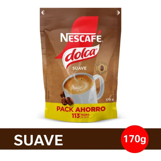 Café Instantáneo Nescafé® Dolca® Suave - Doypack X170gr