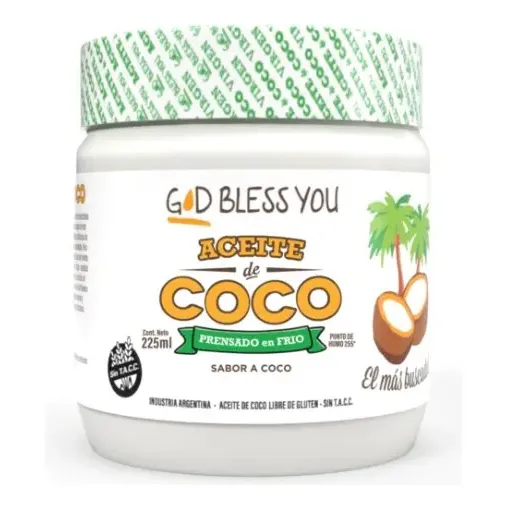 Aceite De Coco Virgen X 225ml - God Bless You