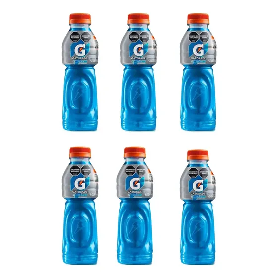 Bebida Isotónica Gatorade Cool Blue 500cc Pack X6 Unidades