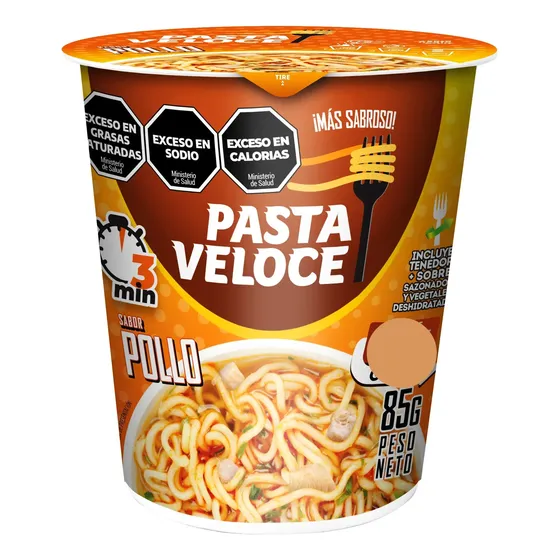 Pasta Instantánea Pasta Veloce Pollo X85gr X 12 Un