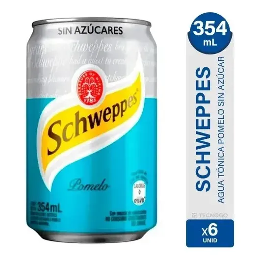 Schweppes Pomelo Zero Lata 354ml Pack X6 Bebida