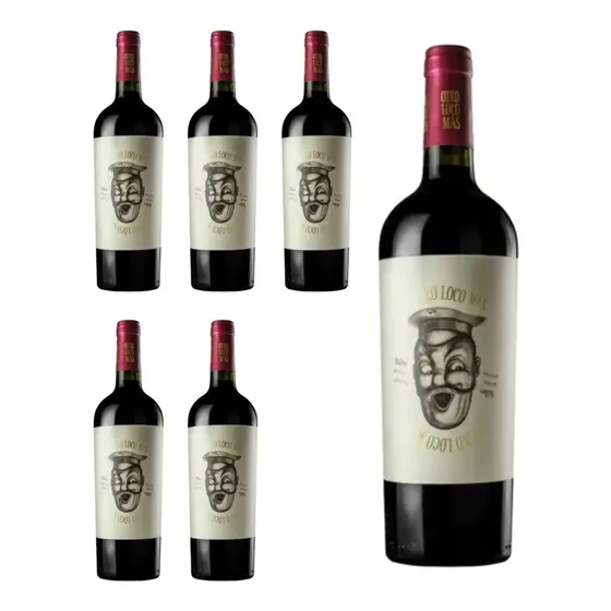 Vino Otro Loco Mas malbec caja 6 unidades de 750ml