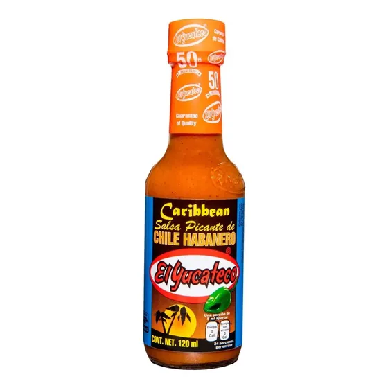Salsa Picante Caribbean De Chile Habanero El Yucateco 120 Ml