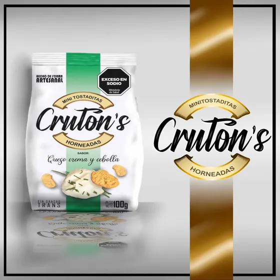 Minitostaditas Cruton's Horneados Queso Crema Y Cebolla 100g