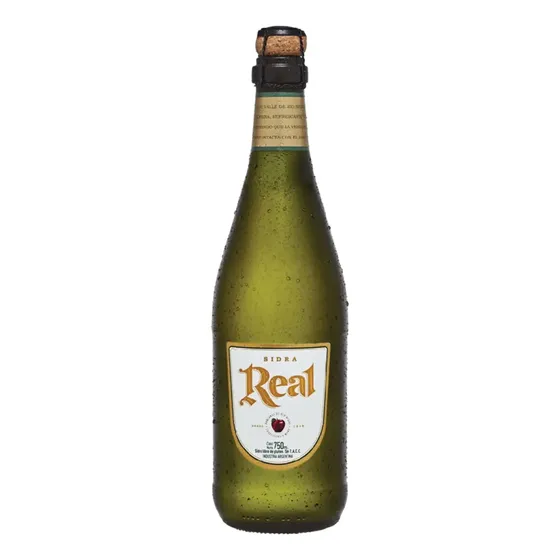Sidra Real Clasica Etiqueta Blanca Botella 750ml Con Corcho