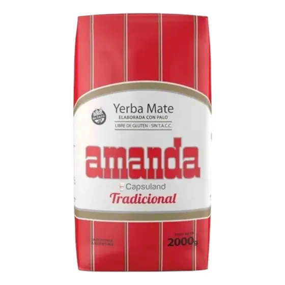 Yerba Mate Amanda Tradicional 2kg Premium Sin Tacc
