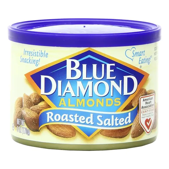 Almendras Tostadas Saladas Blue Diamond Lata 170g