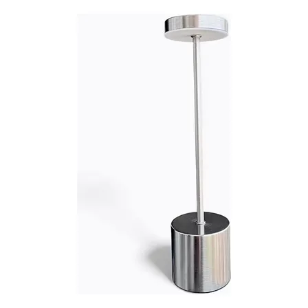 Lampara Velador Led Recargable Usb Tactil Mesa Negro Plateado Blanco