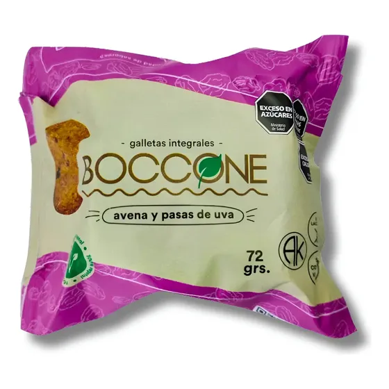 Galletas Integrales Avena Pasas De Uva Boccone 72g