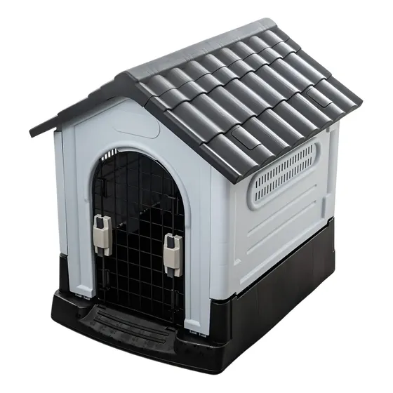Casa Cucha Mascotas Perros Mediano Termica C/puerta Rejilla
