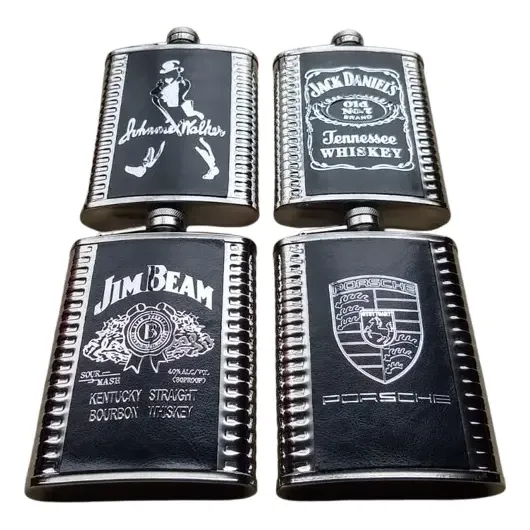 Petaca Cuero Whisky Licor Johnnie Walker Jack Daniel's 236ml
