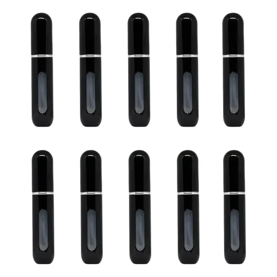 X10 Mini Perfumero Portátil Recargable 5ml Atomizador Negros