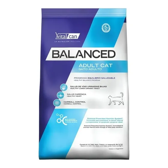 Alimento Vitalcan Balanced Adult Cat para gato adulto todos los tamaños sabor mezcla