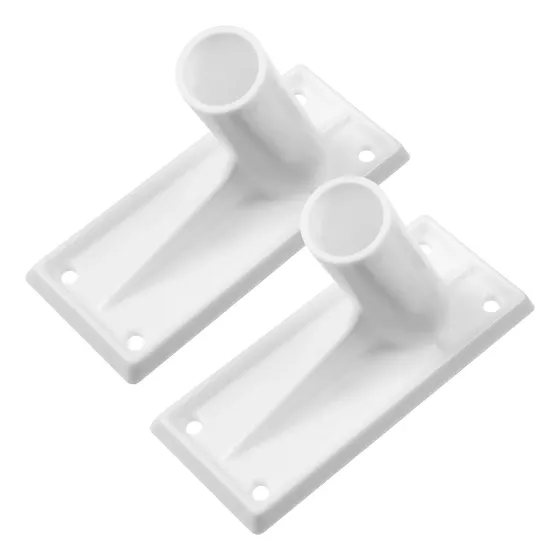 Soporte De Poste De Bandera 2 Piezas Beige De Plástico Sólido