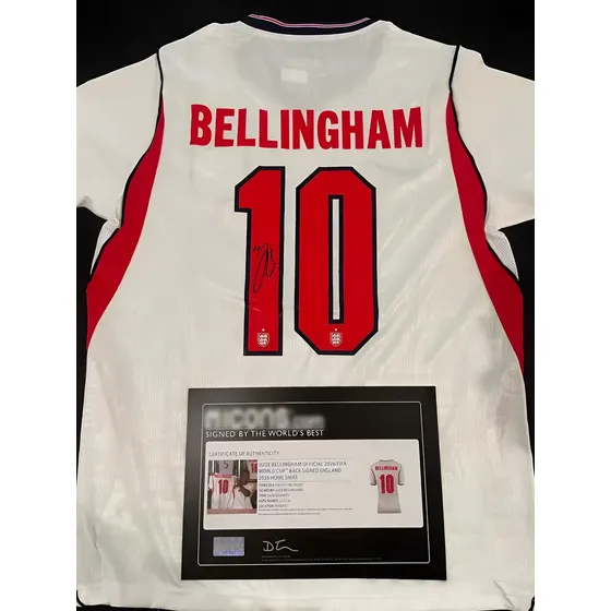 Camiseta Autografiada Del Bellingham De Inglaterra 2026