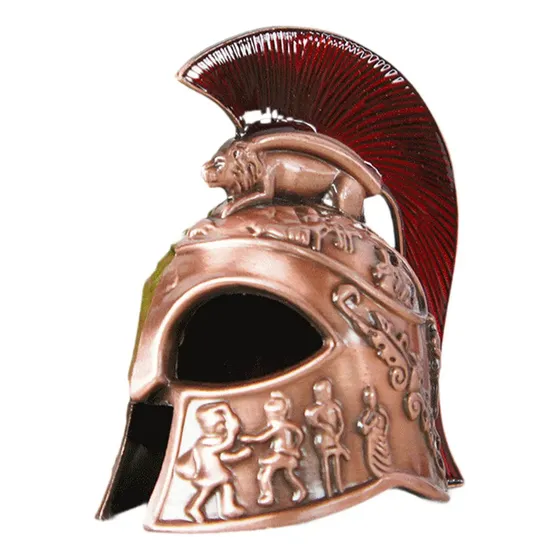 Modelo De Casco Samurái, Casco Espartano Rojo Antiguo