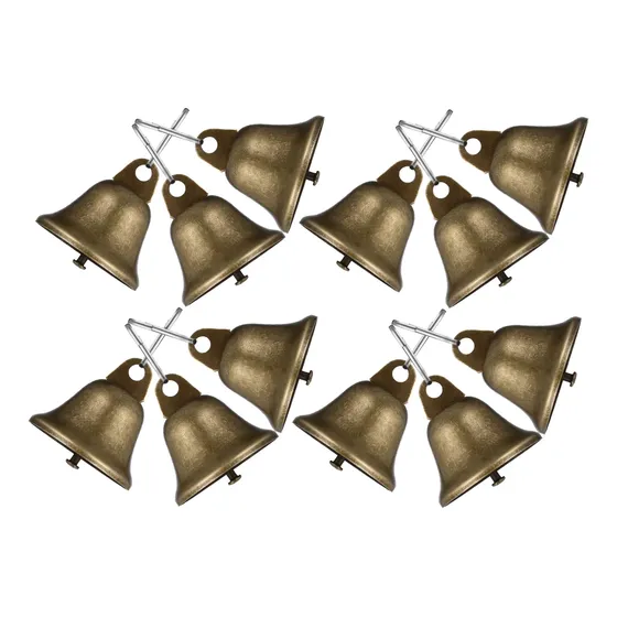30 Piezas Campanas De Bronce Vintage Con Resorte