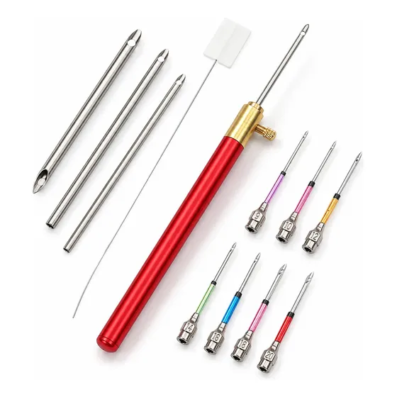 Kit Completo Bordado Hilo Lana 10 Agujas Mango Y Enhebrador